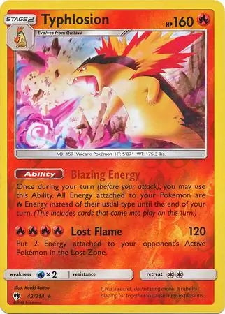 Lost Thunder Typhlosion #42/214 reverse holo